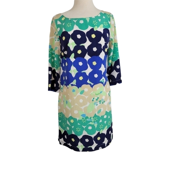 Old Navy Floral Geometric Retro Shift Dress - Picture 1 of 7